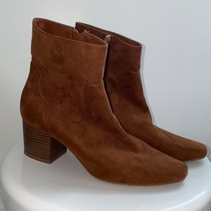 Forever 21 Short Copper Brown Suede Short Booties